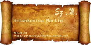 Sztankovics Martin névjegykártya